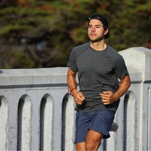 Myles Apparel Coal Activewear Tee Athletic Running Gym Shirt M